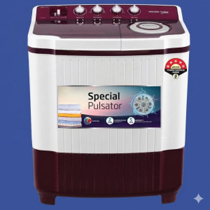 Voltas Beko 9 Kg Semi Automatic Washing Machine – Burgundy Power Wash Edition