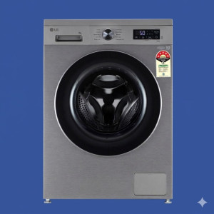 LG 8 Kg Front Load Washing Machine – Platinum Silver Smart Care Edition