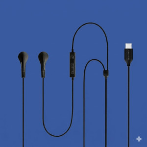 Samsung Original IC050 Type-C Wired Earphones with Deep Bass Sound – Black
