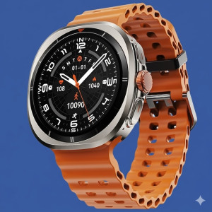 Fire-Boltt Axiom Round AMOLED Bluetooth Calling Smartwatch, Orange