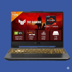ASUS TUF F16 FA607NUG-RL189WS Gaming Laptop Ryzen 7 7445HS 16GB RAM 1TB SSD RTX Graphics 16-inch WUXGA Matte Gray