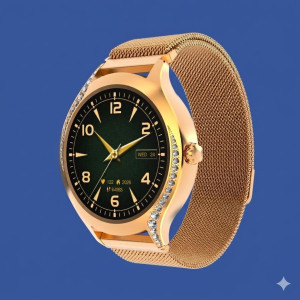 boAt Enigma Gem Smartwatch with Compact Display, Rose Gold