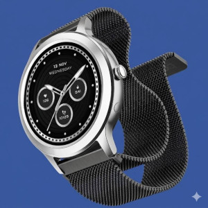 boAt Enigma RS32 Women’s Smartwatch with HD Display & Elegant Metal Finish, Classic Silver