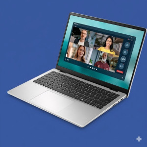 Dell 14 Series DC14250 Laptop with Intel Core 3, 14-inch FHD+ Display, Silver