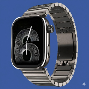 Noise ColorFit Pro 6 Max Smartwatch with Premium Build, Titanium Finish