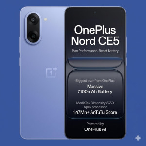 OnePlus Nord CE5 5G Smartphone 8GB RAM 256GB Storage Nexus Blue Edition