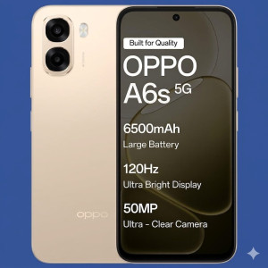 OPPO A6s 5G Smartphone 4GB RAM 128GB Storage Aurora Gold Edition