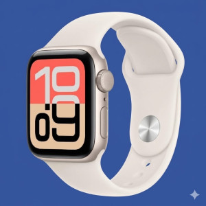 Apple Watch SE 3 GPS 40mm Aluminium Smartwatch with Sport Band, Starlight