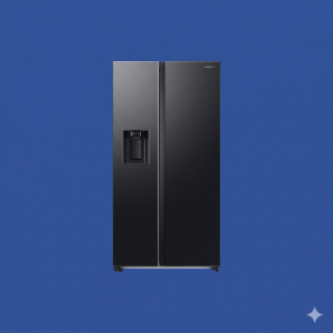 Samsung 633L Convertible Side-by-Side Refrigerator with Digital Inverter, Matte Black Finish