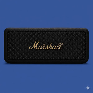 Marshall Emberton II Portable Bluetooth Speaker – 30+ Hours Playtime, IP67 Waterproof & Dustproof, Black & Brass