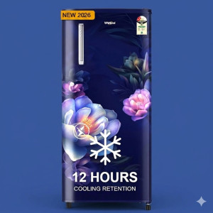 Whirlpool Sapphire Serena 184L 2 Star Direct Cool Single Door Refrigerator – Elegant Blue Edition (2026)