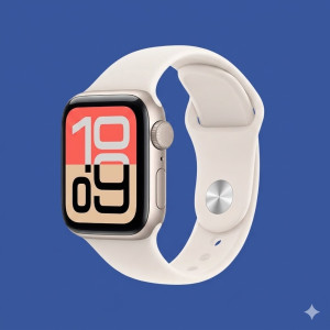 Apple Watch SE 3 GPS Smartwatch 40mm Starlight Aluminum Edition with Sport Band M/L