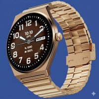 Fire-Boltt Phoenix Nova Bluetooth Calling Smartwatch with 1.43" Super AMOLED Always-On Display & Health Tracking - Imperial Gold