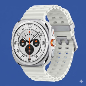 Samsung Galaxy Watch Ultra LTE Smart Watch with Titanium Body & Dual GPS – Titanium White