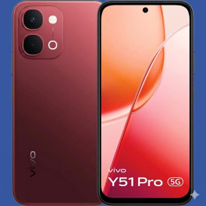 Vivo Y51 Pro 5G (8GB RAM, 256GB Storage) – Festive Red Edition Smartphone