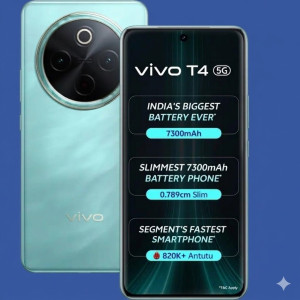 Vivo T4 Core 5G 8GB RAM 128GB Storage Smartphone (Green)