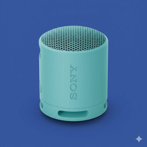 Sony AquaBeat Mini Portable Bluetooth Speaker with Deep Bass & Compact Design – Blue