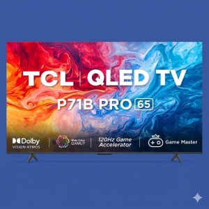 TCL Nova 65-Inch 4K Ultra HD Smart QLED Google TV – 65P71B Pro, Black