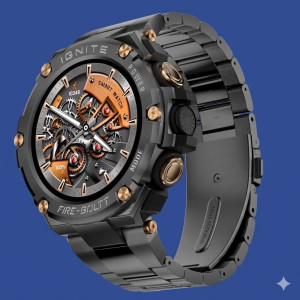 Fire-Boltt Assault Pro Rugged Smartwatch with 1.5" Round Display, Bluetooth Calling & Steel Finish (Black)