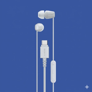 Sony USB-C White Stereo Earphones with Mic & Smart Inline Control