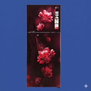 LG 240L Frost Free Double Door Refrigerator – Red Floral Shine Edition